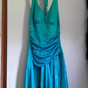 Y2k blue sparkle dress